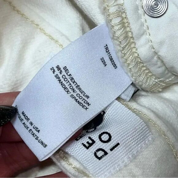 Derek Lam 10 Crosby Frankie Ultra High-Rise Stretch Straight Jeans Ivory Size 29 - Picture 10 of 11